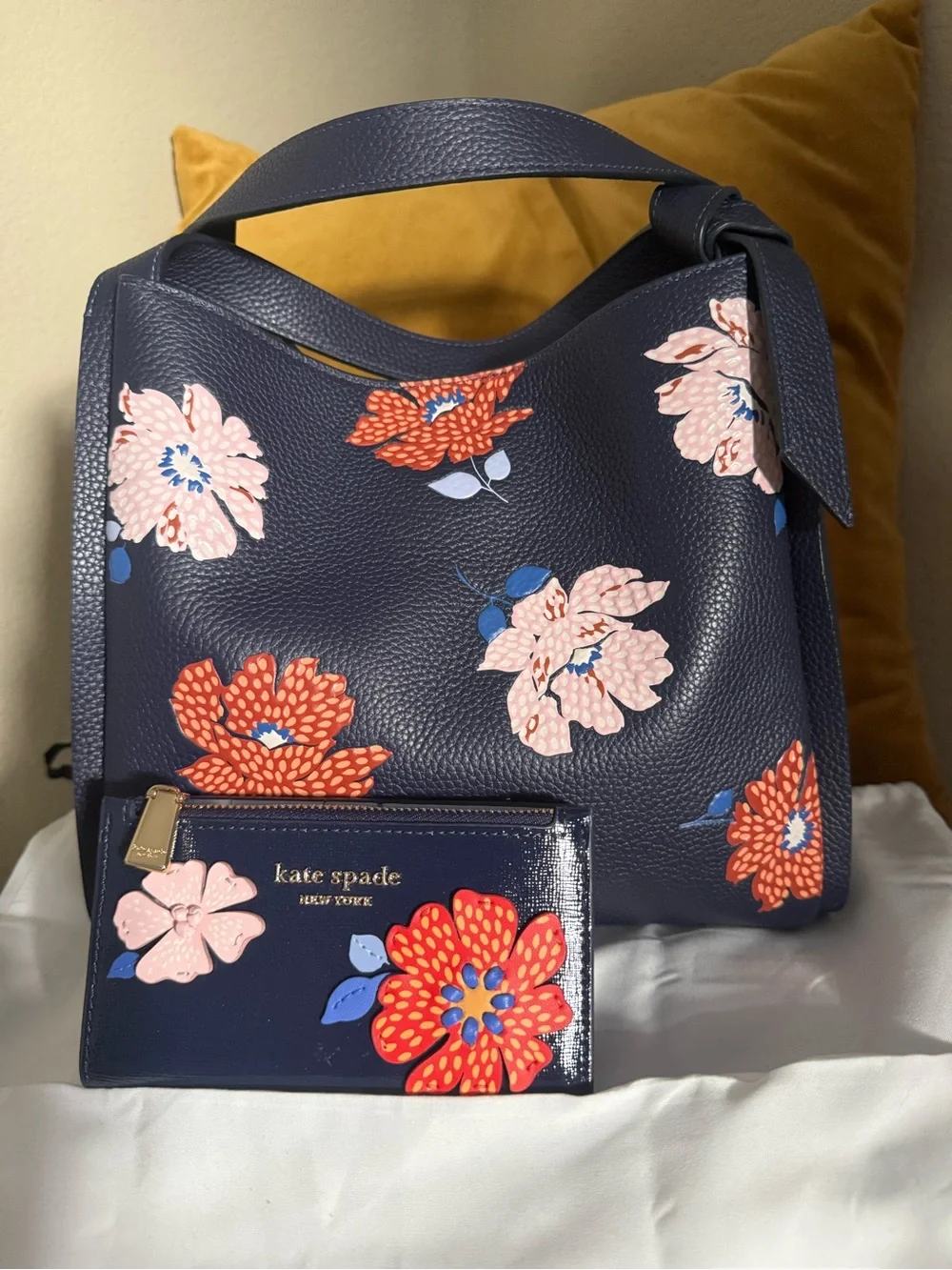 kate spade New York Knott Dotty Floral Embossed Leather Crossbody and wallet set